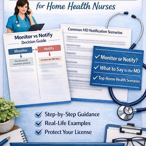 MD Nachricht Home Gesundheit Narrative Unterlagen Rahmen | Verteidbares Diagramm der erfahrenen Krankenschwester