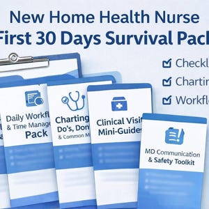 Erste 30 Tage Haus Gesundheit Klinische Unterlagen zum Rahmen | Qualifizierte Krankenschwester-Arbeitsablauf und Narrative Unterstützung