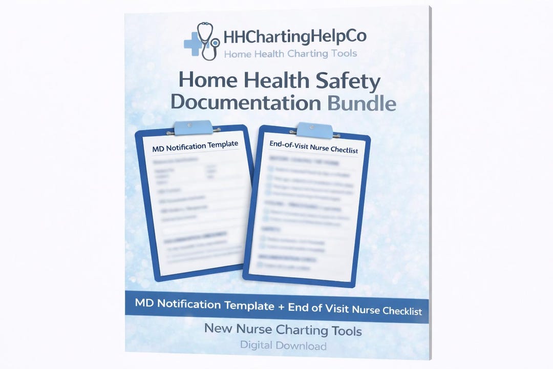 Home Health Nurse Documentation Bundle | MD Notification, Visit ...