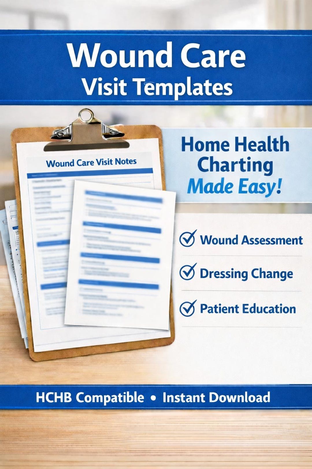 Wound Care Visit Narrative Template – Home Health Nurse Charting Cheat ...