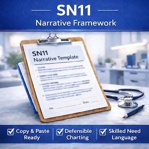 SN11 Home Gesundheit Narration Dokus Vorlage | Verteidbares Qualifiziertes Pflegekartierung-Rahmenwerk