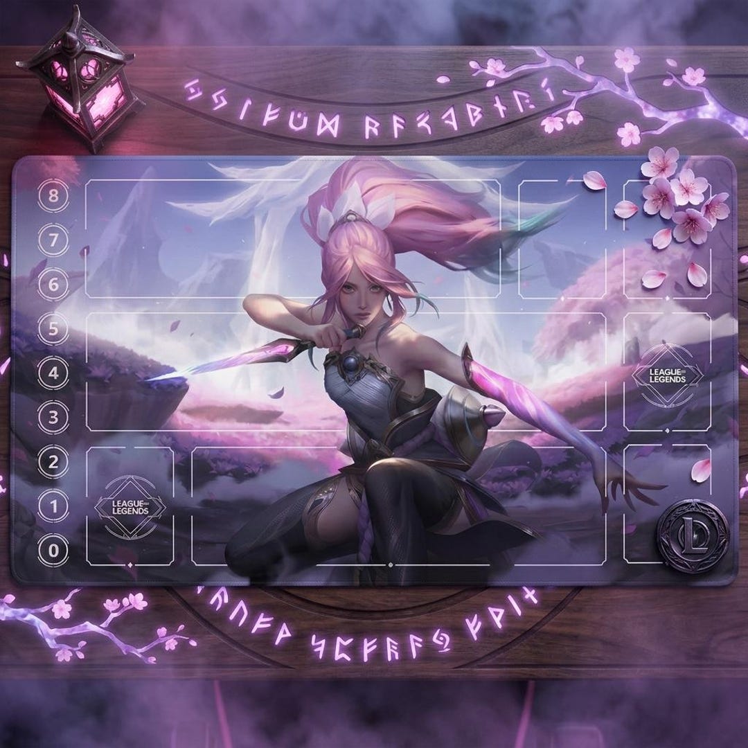 Akali Alt Riftbound Akali Spirit Blossom Riftbound Playmat – League of Legends Inspired TCG ...