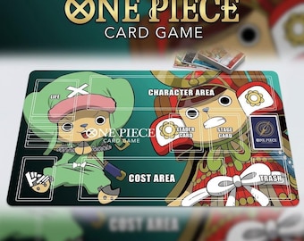 One Piece TCG Playmat Tony Tony Chopper Wano Arc - Custom Card Game Mat with Zones - TCG Desk Mat - One Piece Card Game Gift