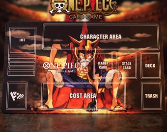 One Piece Card Game Playmat - Lucy (Luffy) TCG Mat with Zones - OPTCG Accessories - High-Quality TCG Game Mat