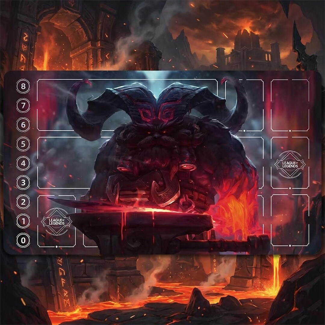 Ornn Arcana Riftbound LOL Playmat - League of Legends Inspired Trading ...