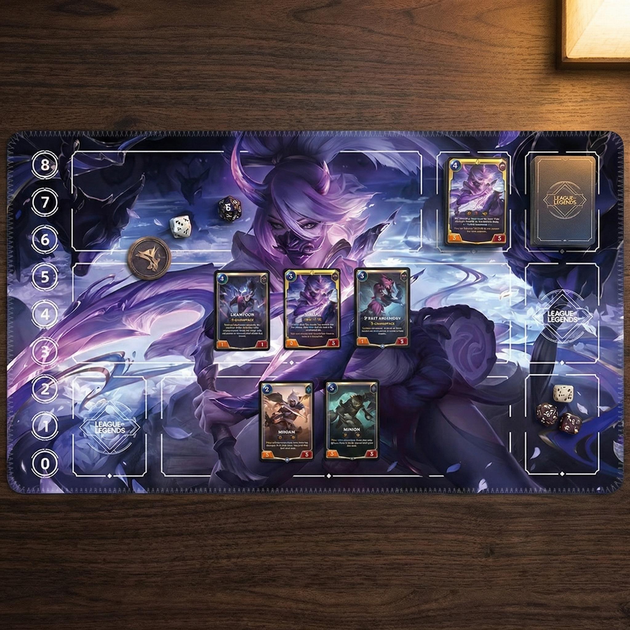Akali Inspired TCG Riftbound Playmat 24x14, League Card Game Mat With ...