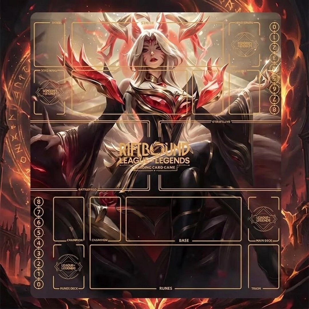 Ahri Riftbound Playmat Two Players - League of Legends Trading Card ...