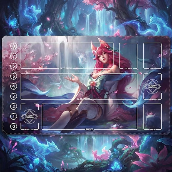Spirit Blossom Ahri TCG Riftbound Playmat | League of Legends Card