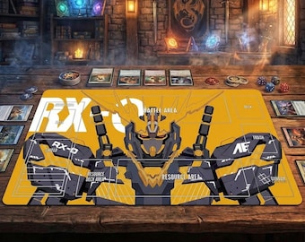 Tappetino da gioco RX-0 TCG Gundam, tappetino da scrivania Mobile Suit Mecha, tappetino da scrivania Sci-Fi Robot 24x14 pollici