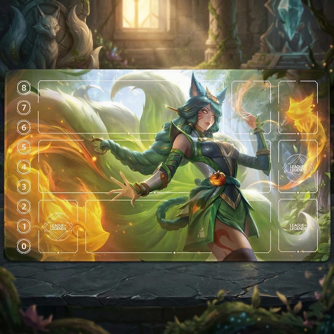 Ahri Laiguo Skin League of Legends Riftbound Playmat | Trading Card ...