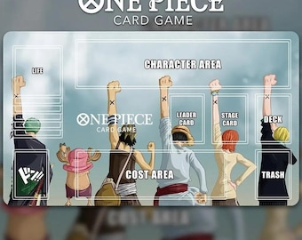 One Piece TCG Playmat - Alabasta Farewell X Mark Straw Hat Crew - Zoned TCG Mat - Luffy Zoro Nami Sanji - Custom Anime Desk Mat Gift