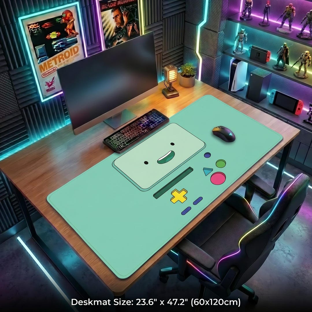 Adventure Time BMO Gaming Desk Mat | Available in Multiple Sizes - Etsy