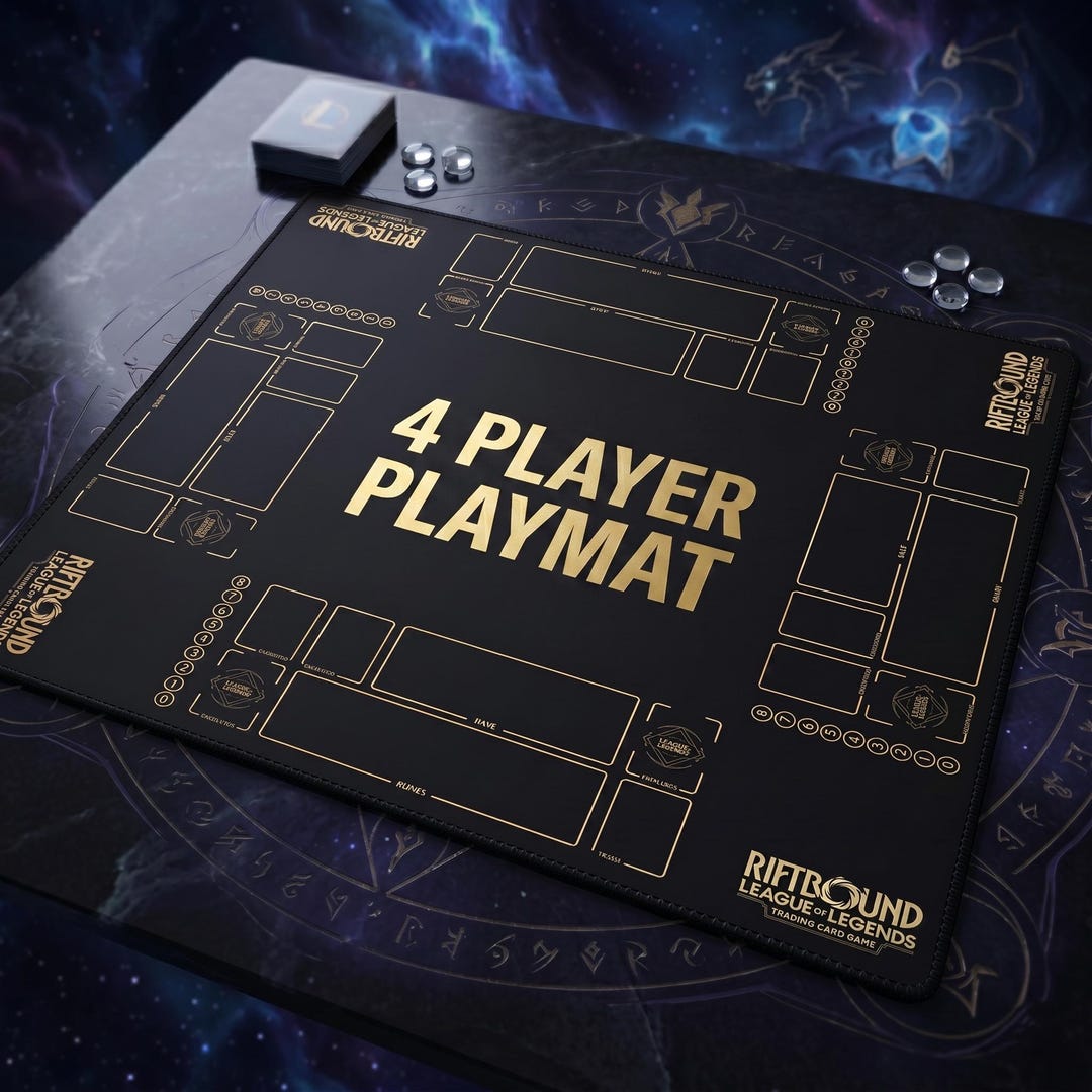 2v2 Four Player Riftbound LOL Playmat - 4-player League of Legends ...