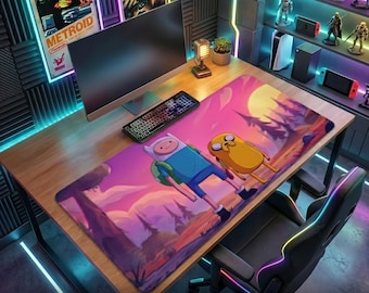 Adventure Time Jake and Finn Gaming Desk Mat | Available in Multiple Sizes