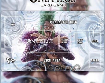 One Piece Card Game Playmat - Bartolomeo The Cannibal TCG Mat with Zones - Tabletop Gaming Accessory - Anime Desk Mat - 24" x 14"