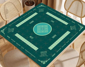 Mahjong Mat Square Playmat - Non-Slip Gaming Mat for Players, Clubs, and Gift for Mahjong Lovers