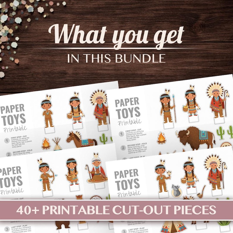 Native American Printable Paper Toy Cut Outs | Educational Craft ...