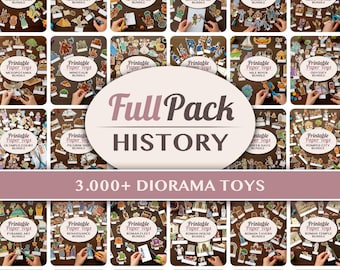 History FULL PACK Printable Paper Toy Bundle | DIY Diorama Cut Out Craft Activity