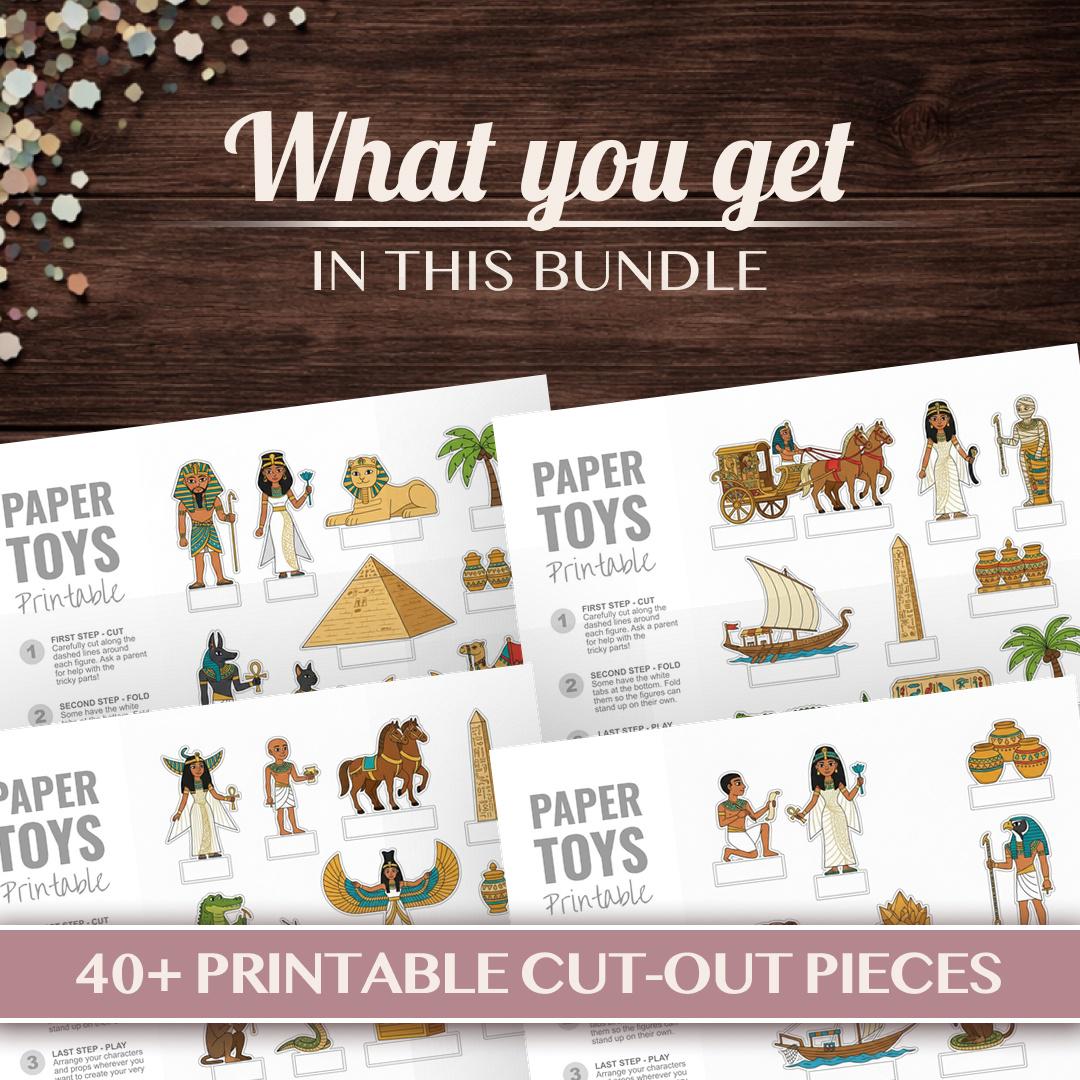Egyptian Printable Paper Toys Cut Outs | Ancient Egypt Craft Activity ...