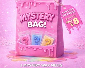 Mystery Gel Wax Melts Bag – 3 Highly Scented Long Lasting Melts