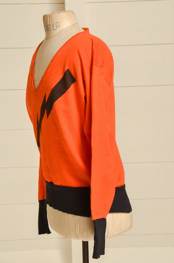 1950s Princeton University Cotton Knit Jersey Ora… - image 3