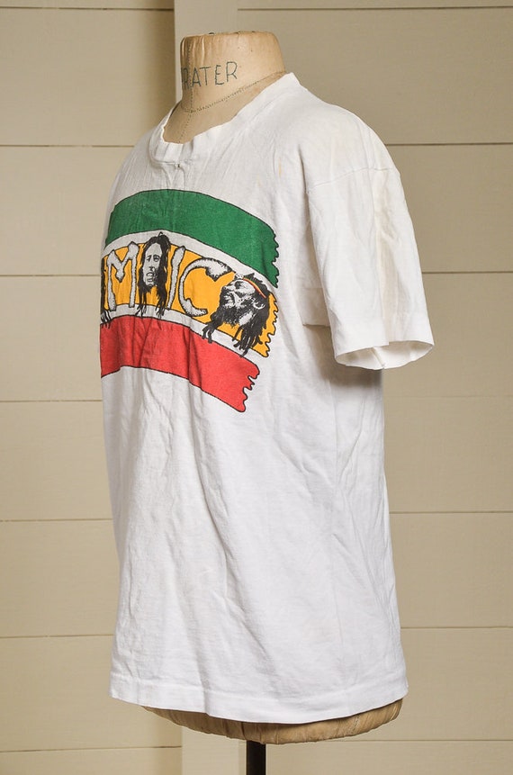 1990 Bob Marley Marley Marley légendes jamaïcain coton blanc T Shirt 48194f 1990 Bob Marley Marley Marley légendes jamaïcain coton blanc T Shirt 48194f