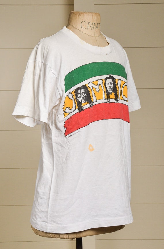 1990 Bob Marley Marley Marley légendes jamaïcain coton blanc T Shirt 48194f 1990 Bob Marley Marley Marley légendes jamaïcain coton blanc T Shirt 48194f