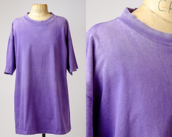 Vintage Sun Faded Purple Tee Perfect Fade Cotton T Shirt