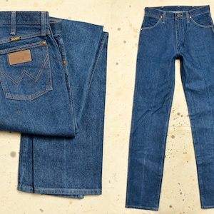 90s Wrangler Jeans Blue Denim High Waisted Boot Cut Classic Western Jeans 30 x 36