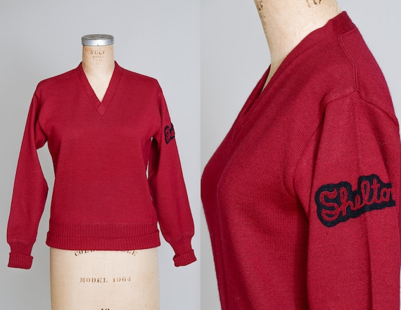 1940s Stadium Sweater Lasley Knitting Co. Seattle… - image 1