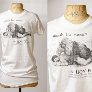 1970s Gay Bar Tee San Francisco The Lion Pub Iconic Bar White Cotton T Shirt