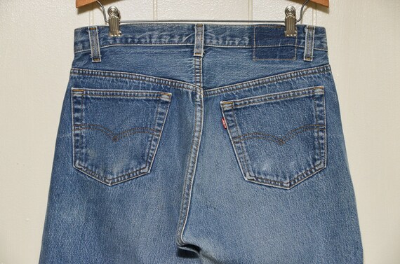 1980s Levis 501 Made in USA Tapered Leg High Wais… - image 6
