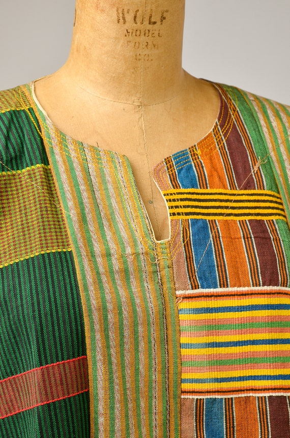 1960s African Patchwork Shirt Made in Togo Tradit… - image 5