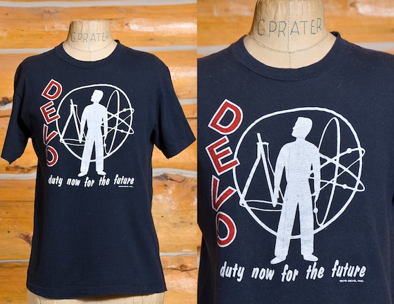 1979 Devo Duty Now For The Future Black Cotton T S