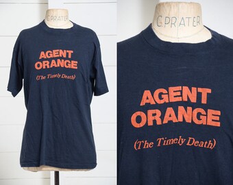 1970s Vietnam Agent Orange The Timely Death Rare Belton Tag Military T Shirt