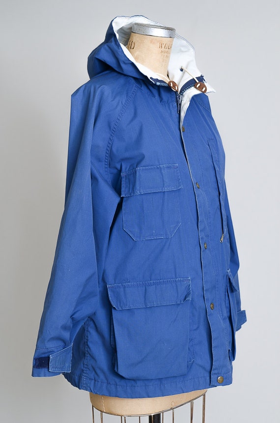 80s Woolrich Parka Blue Hooded Mountaineer Anorak… - image 3