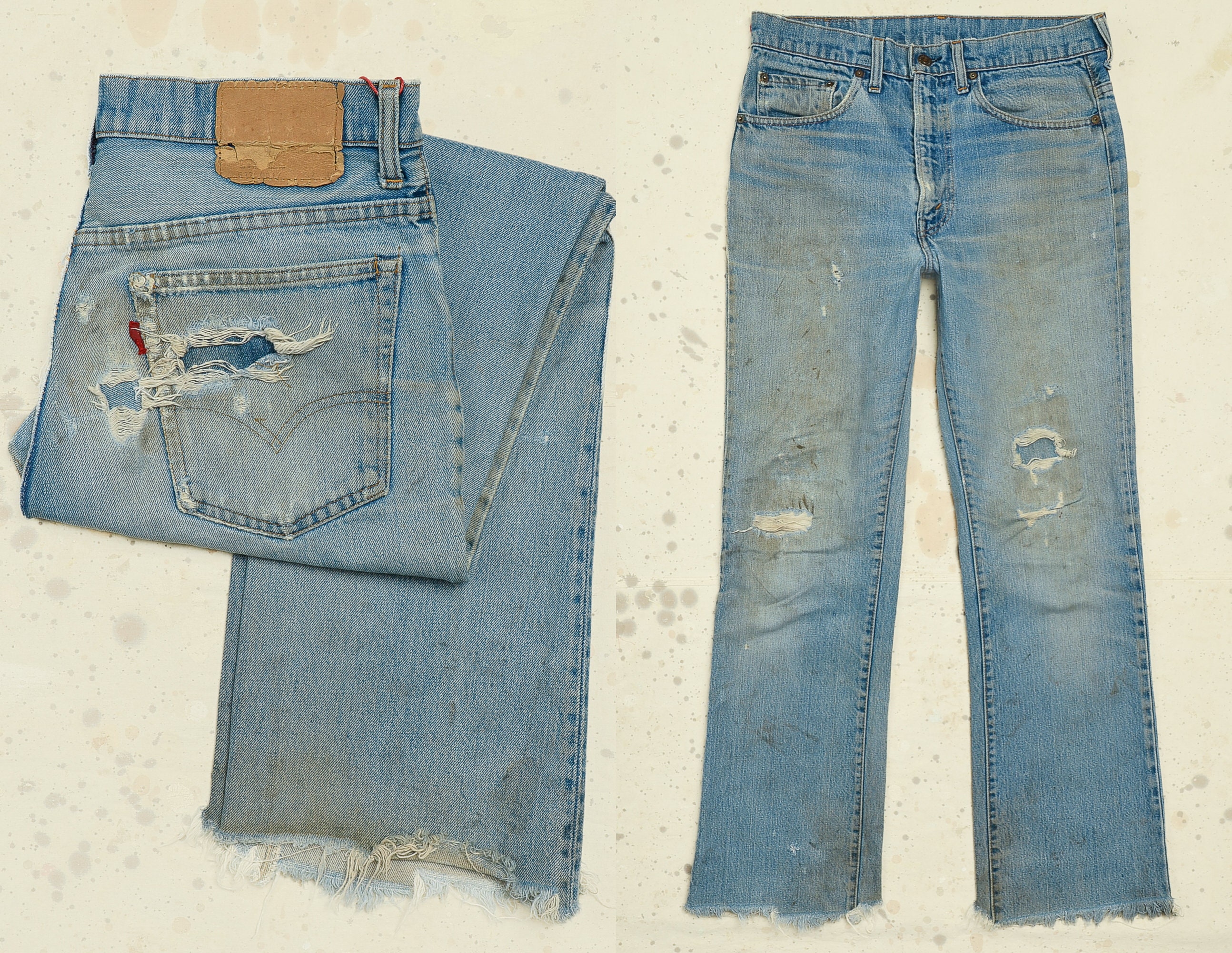 Hippie Boho Gypsy Patchwork Denim Blue Jeans Made to Order 