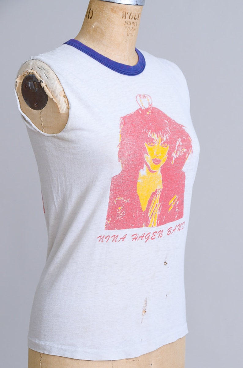 80s Nina Hagen Band Paper Thin Early Punk Cut Off T Shirt