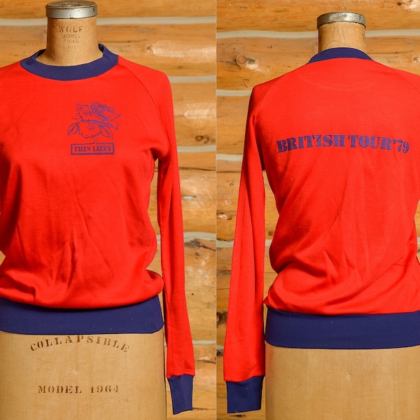 1979 Thin Lizzy British Tour Red Knit Sweatshirt