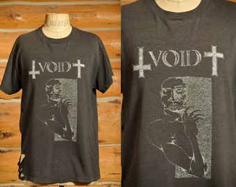 1980s Void Faith Split T Shirt Distressed Hardcore Punk Tee