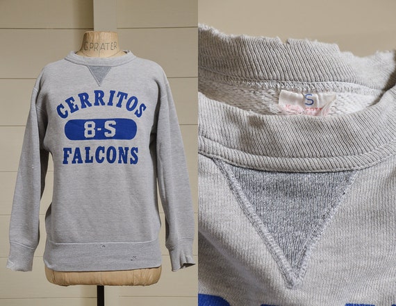 1950s V Stitch Sweatshirt Cerritos Falcons Califor
