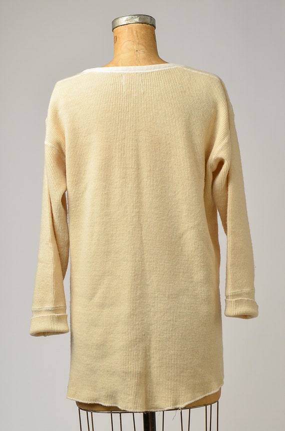 Vintage Stanfields Wool Henley Made in Canada Ivo… - image 4