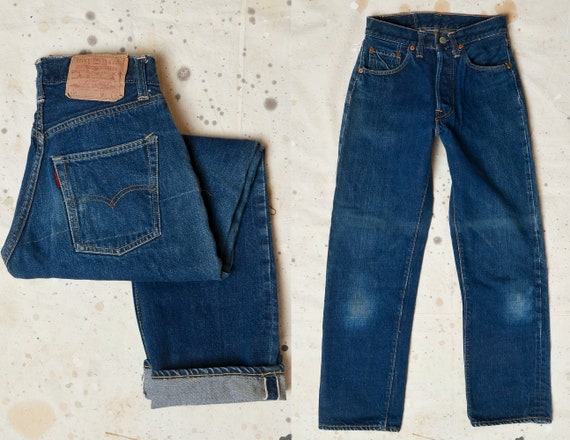 1960s S Type Levis Big E 501 Redline Selvedge Indigo Denim Single