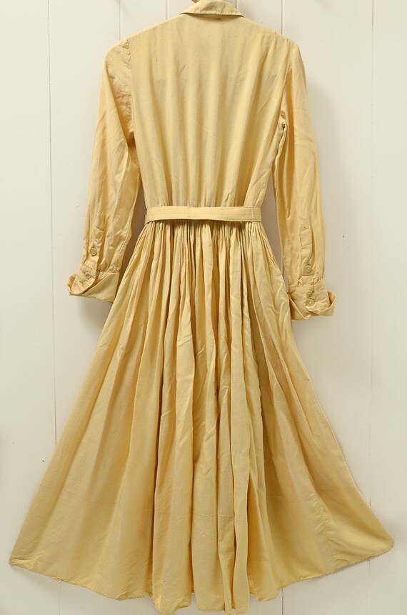 1950s Yellow Silk Day Dress Anne Fogarty Modern D… - image 6