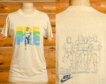 1981 Prefontaine Memorial Run Nike Block Letter T-shirt