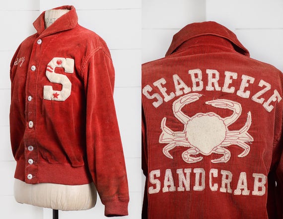 1940s Basketball Jacket Seabreeze Sandcrabs Dayton
