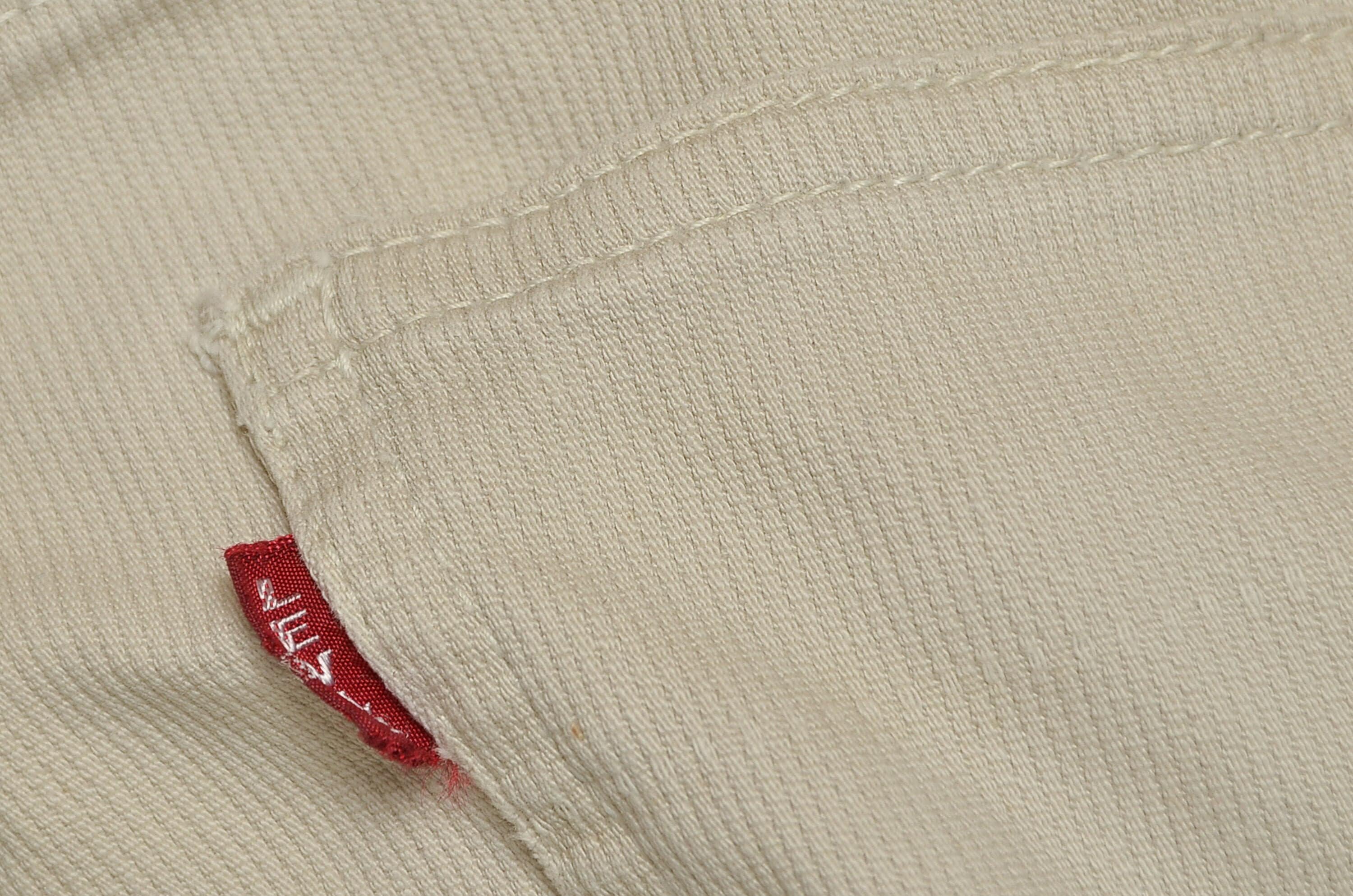 1960s Levis Big E 911B Beige Pique Corduroy Cotton Tapered 1960s Levis Big E 911B Beige Pique Corduroy Cotton Tapered