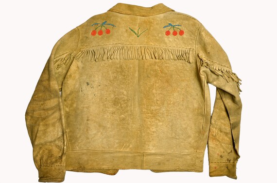 1800s Native American Jacket Cherry Beaded Mooseh… - image 7