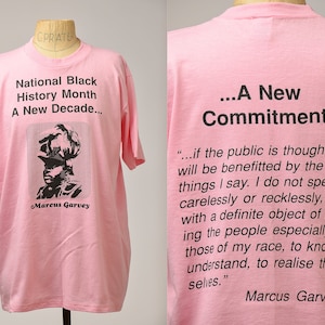 90s Marcus Garvey Civil Rights T Shirt National Black History Month Cotton T Shirt