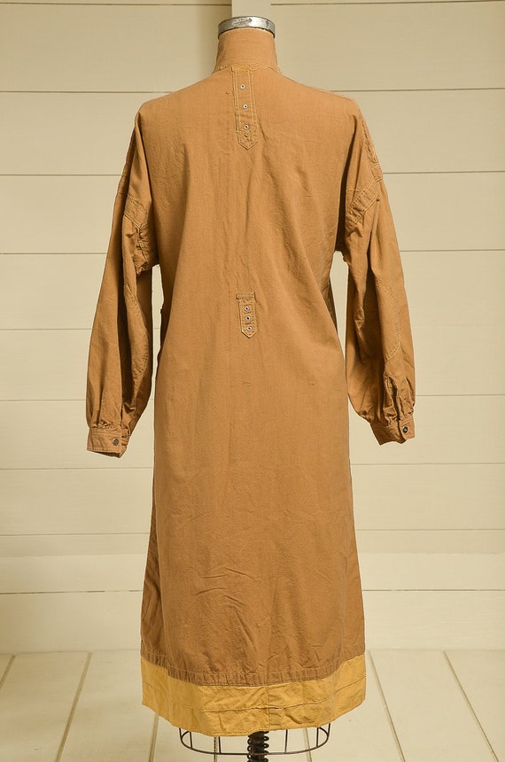 1980s Minimalist Dress Cote D'Azur Mustard Cotton… - image 5